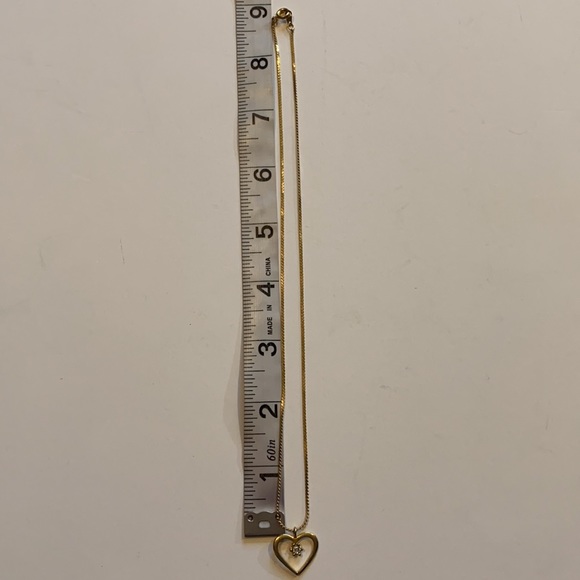 Heart Shaped Gold Charm Necklace - Picture 9 of 9